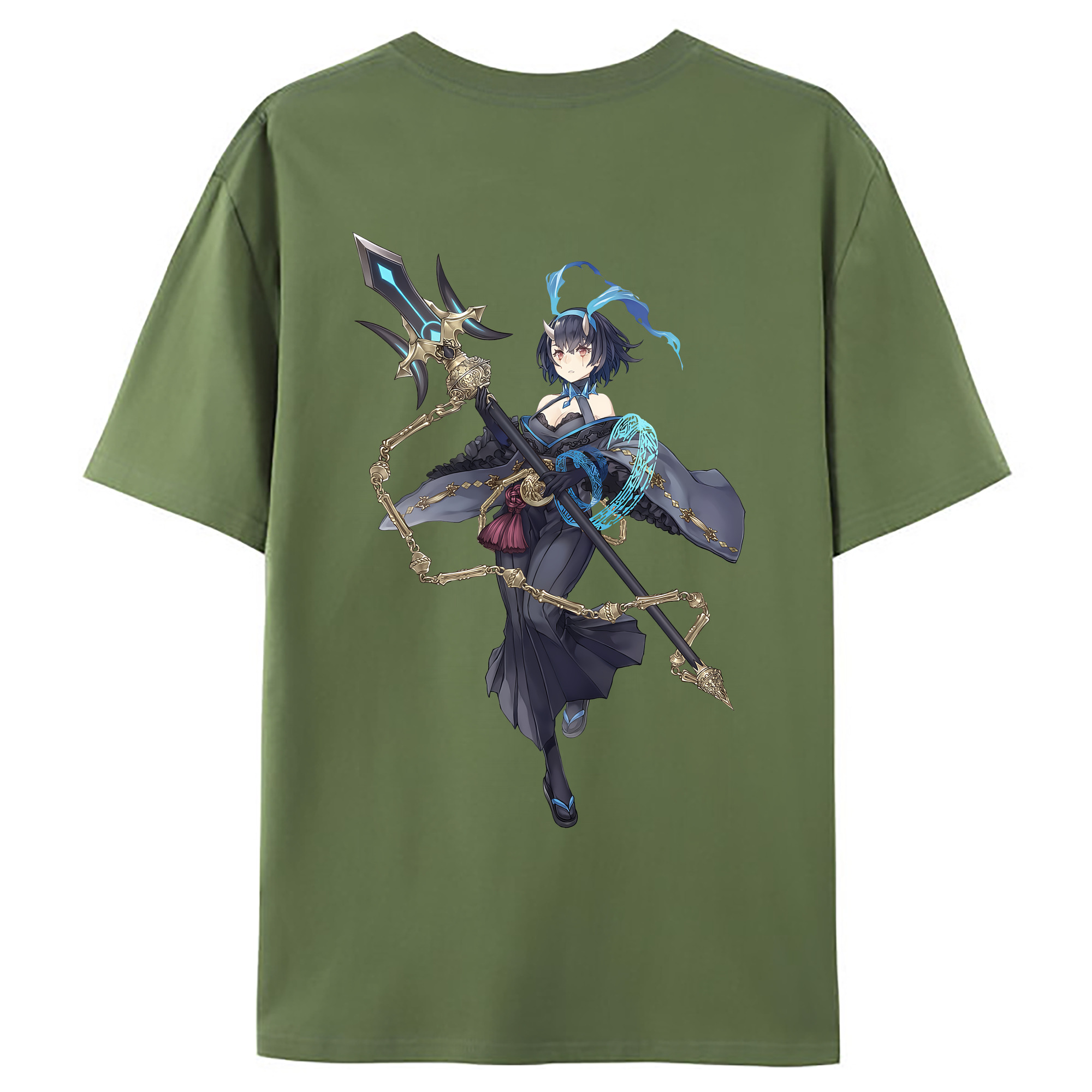 （画像用） 転スラ Regarding Reincarnated to Slime 綿100％ メンズ半袖Tシャツ（バックプリント） 通気性